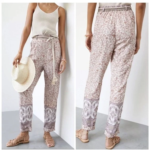 Anthropologie Ollari Tasseled Tapered Pants NWT - Picture 4 of 12